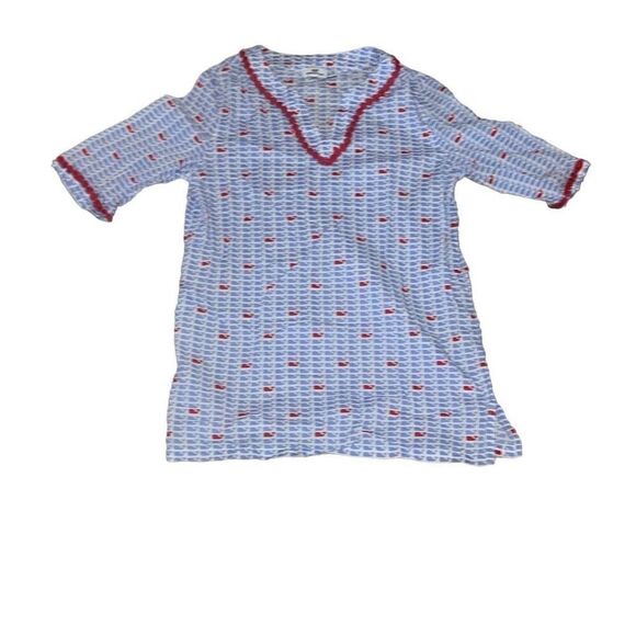 Vineyard Vines Girls Cotton Whale Logo Swimsuit Beach Coverup Tunic size Medium - Picture 1 of 6